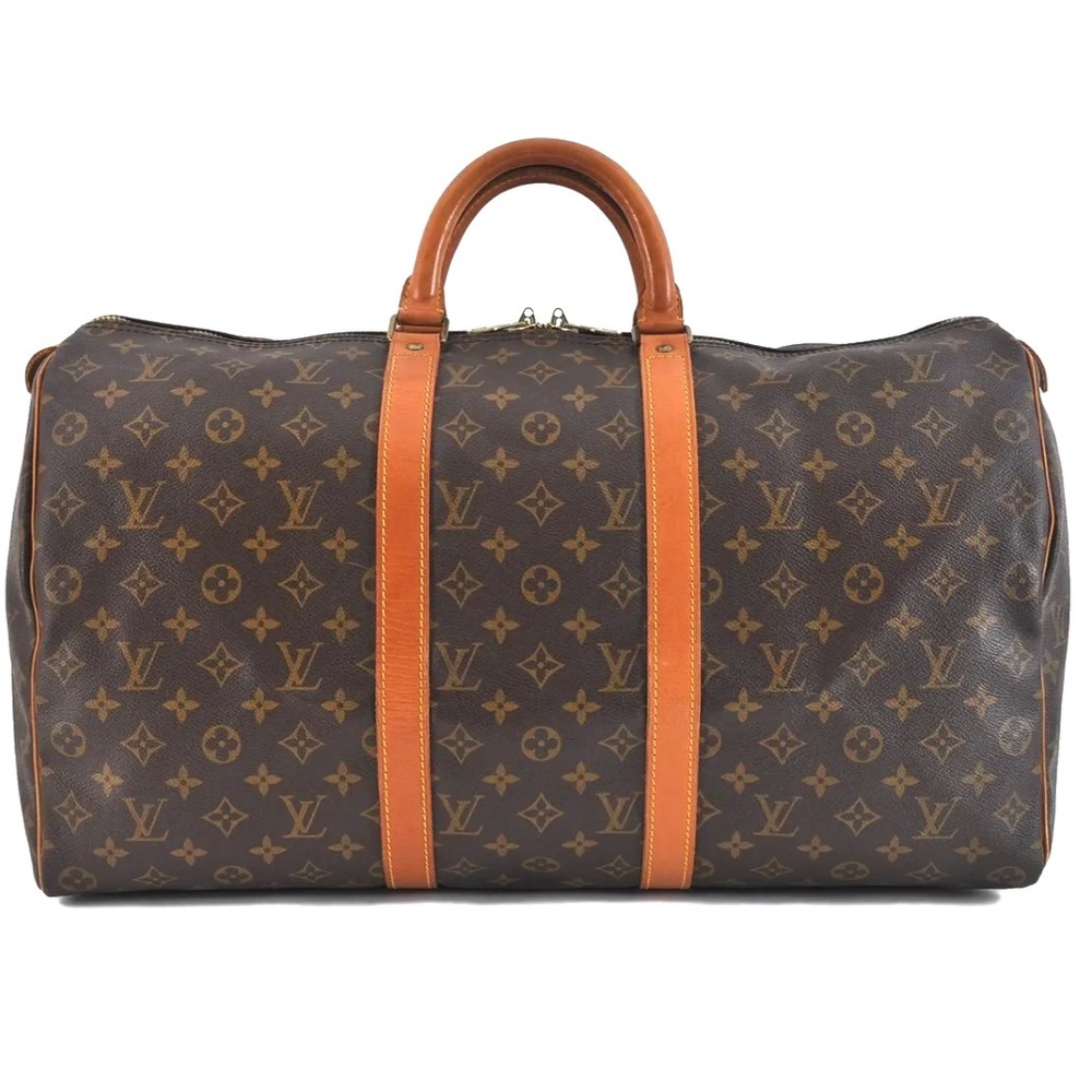 Louis Vuitton Brown Monogram Keepall Travel Bag